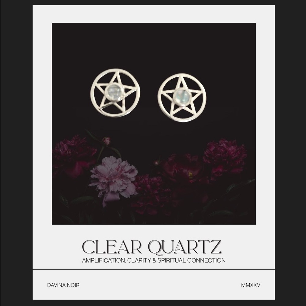 Clear Quartz 925 Sterling Silver Earrings